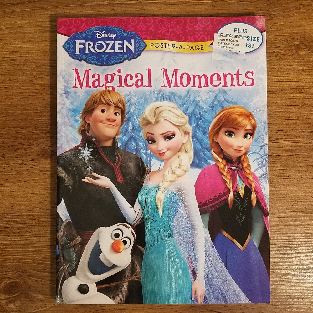 Disney Frozen Magical Moments Poster Book Elsa Anna Sven Olaf NWOT